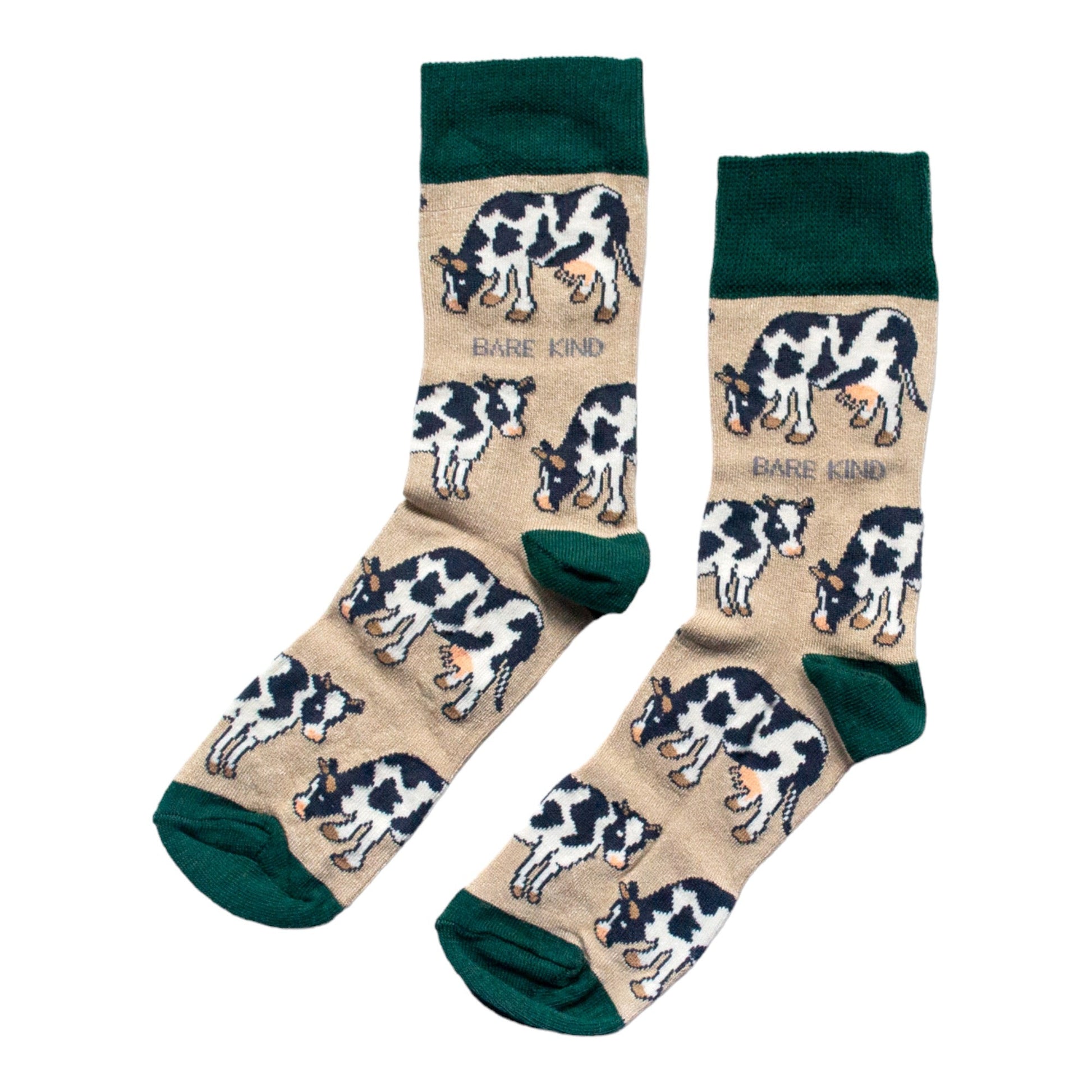 Save the Cows Bamboo Socks in Beige