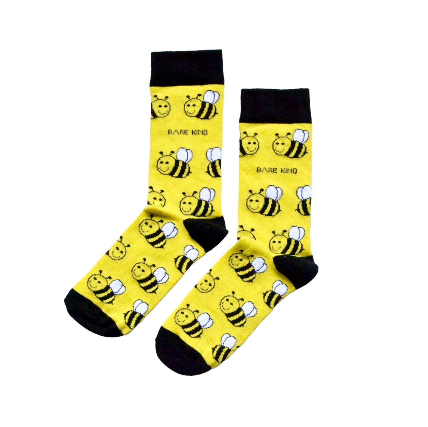 Save the Bees Bamboo Socks in Yellow
