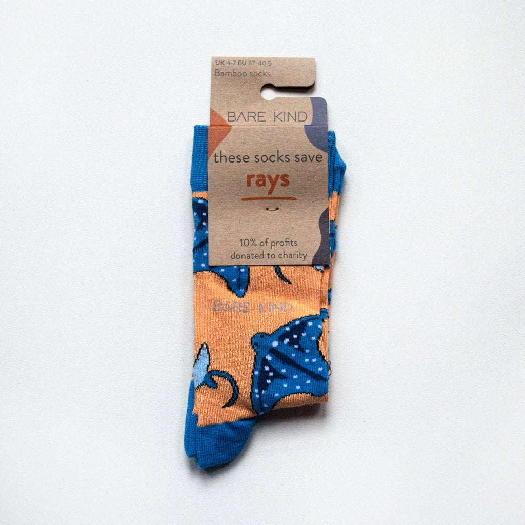 Save the Rays Bamboo Socks in Orange