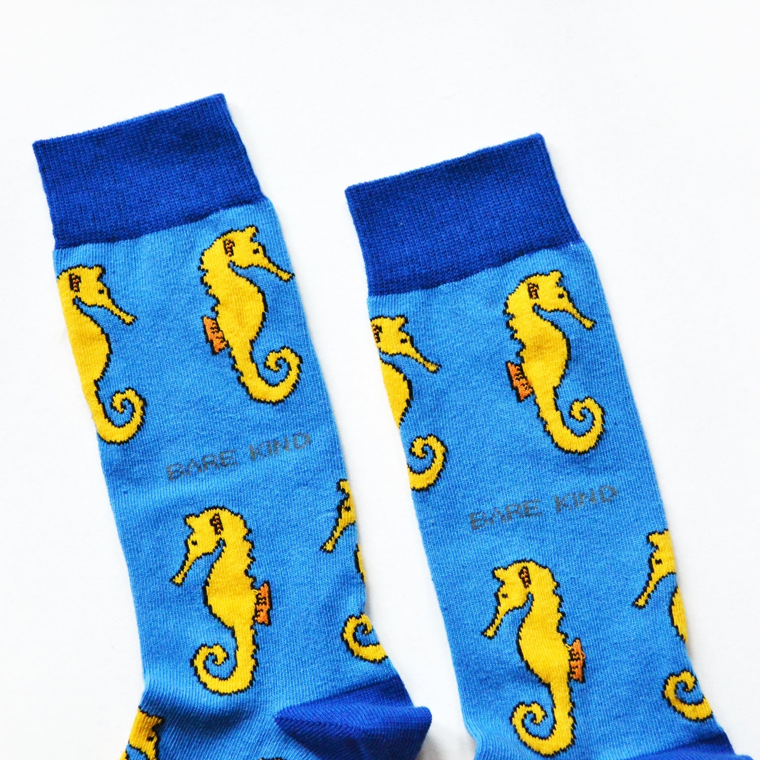 Save the Seahorses Bamboo Socks in Blue