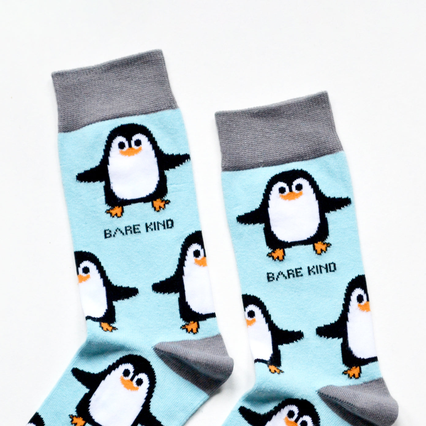 Save the Penguins Bamboo Socks in Light Blue