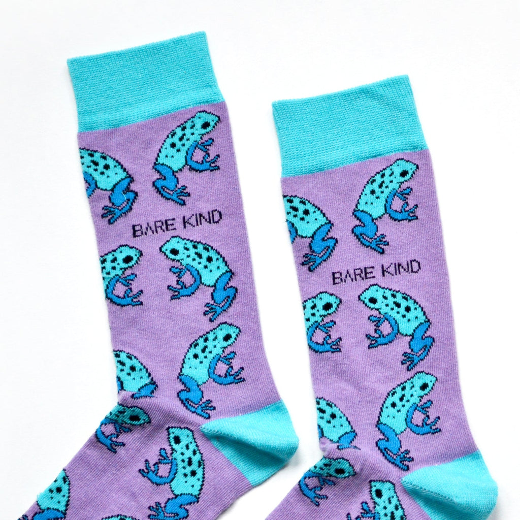 Save the Frogs Bamboo Socks in Purple