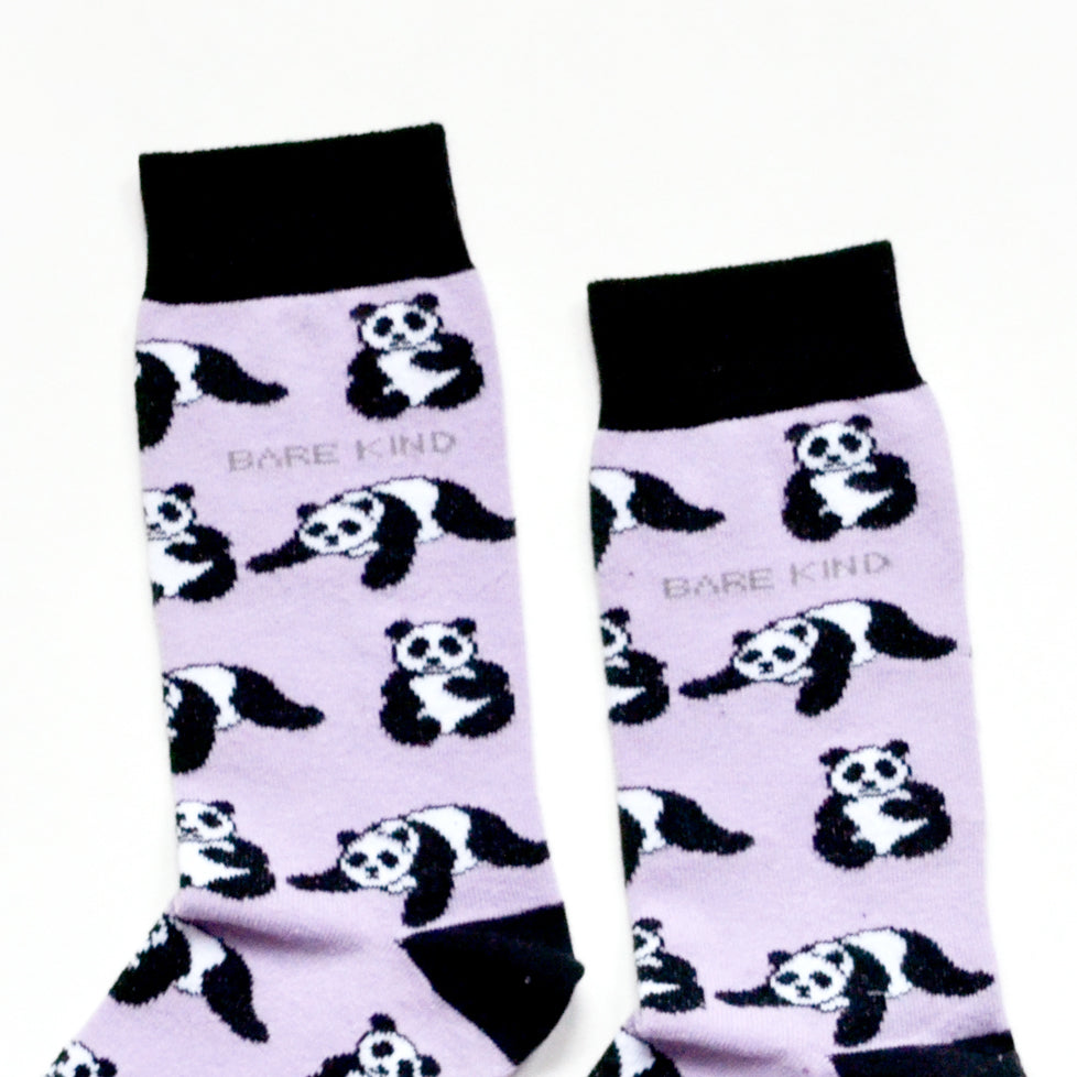 Save the Pandas Bamboo Socks in Lilac