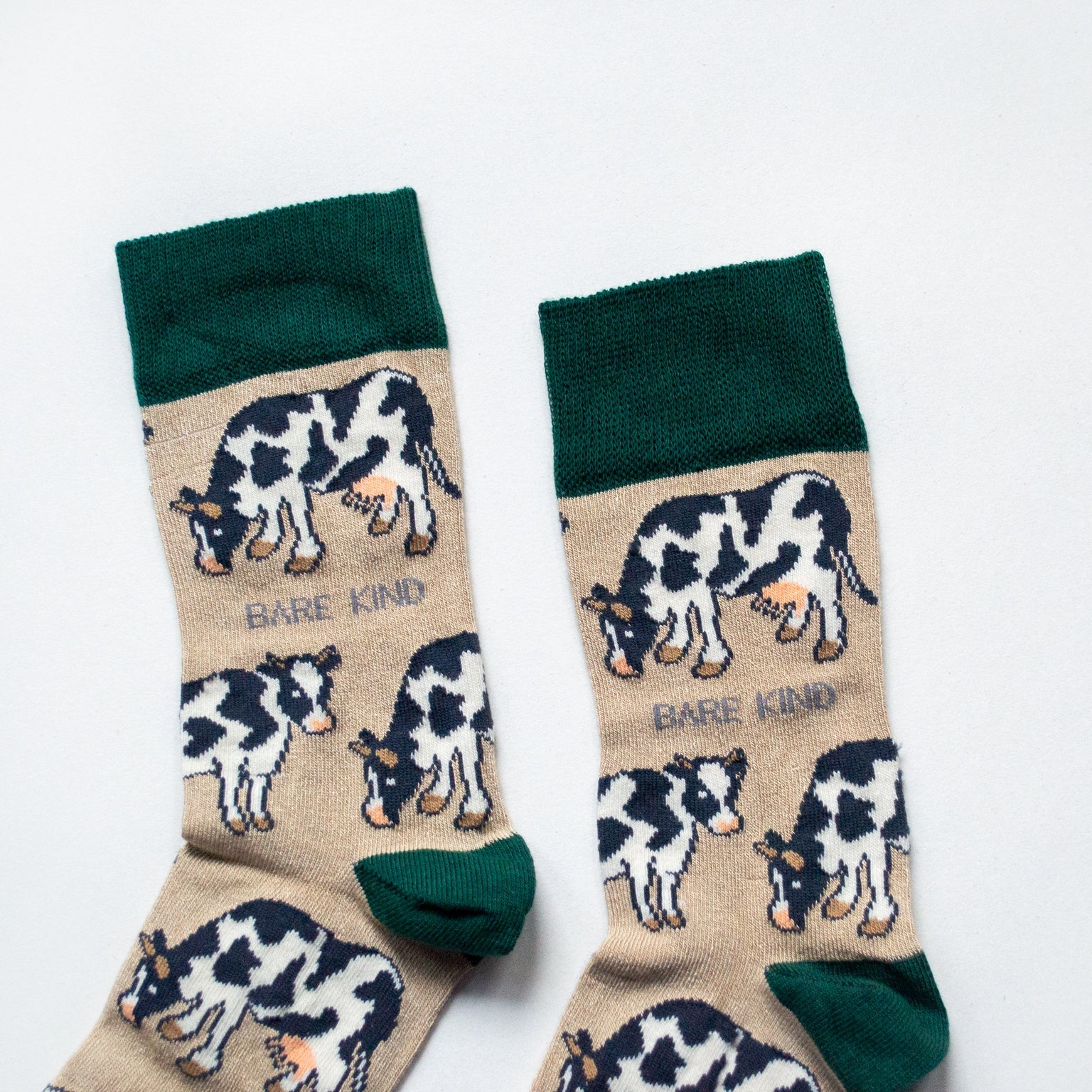 Save the Cows Bamboo Socks in Beige