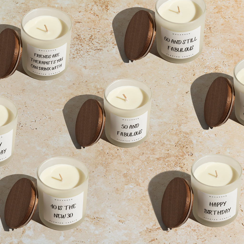 Luxury Vanilla Amber Candle Gift for Her or Him