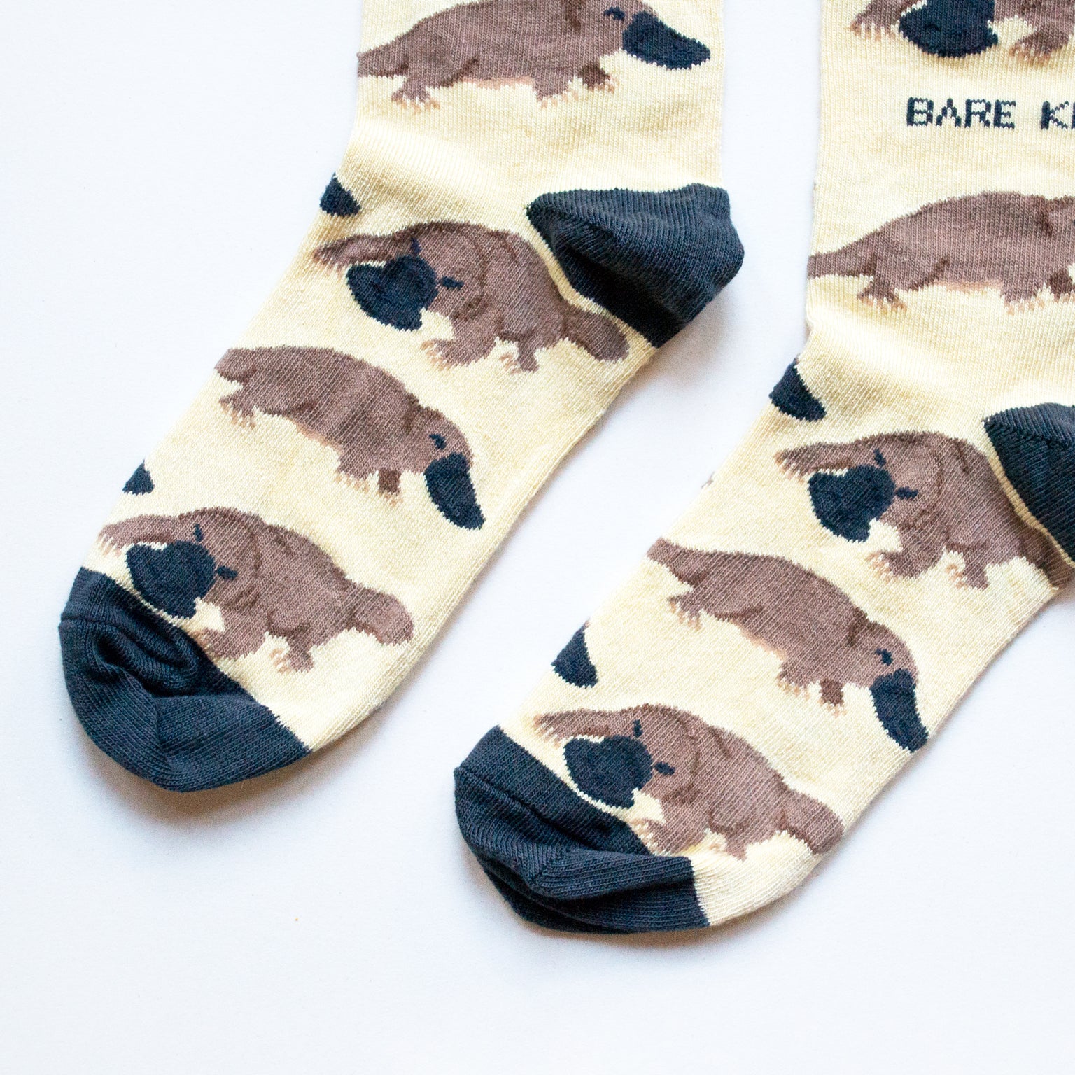 Save the Platypus Bamboo Socks in Yellow