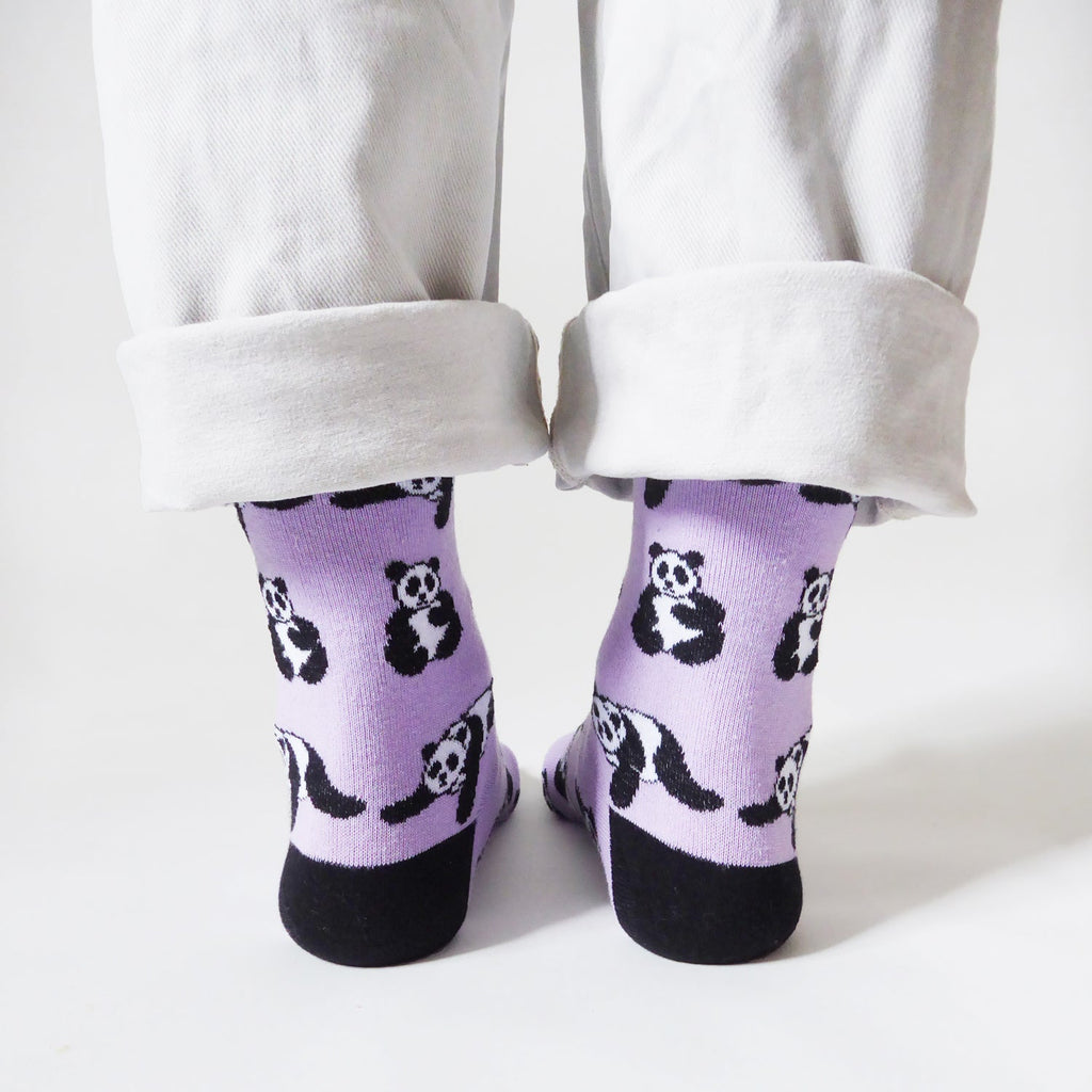Save the Pandas Bamboo Socks in Lilac