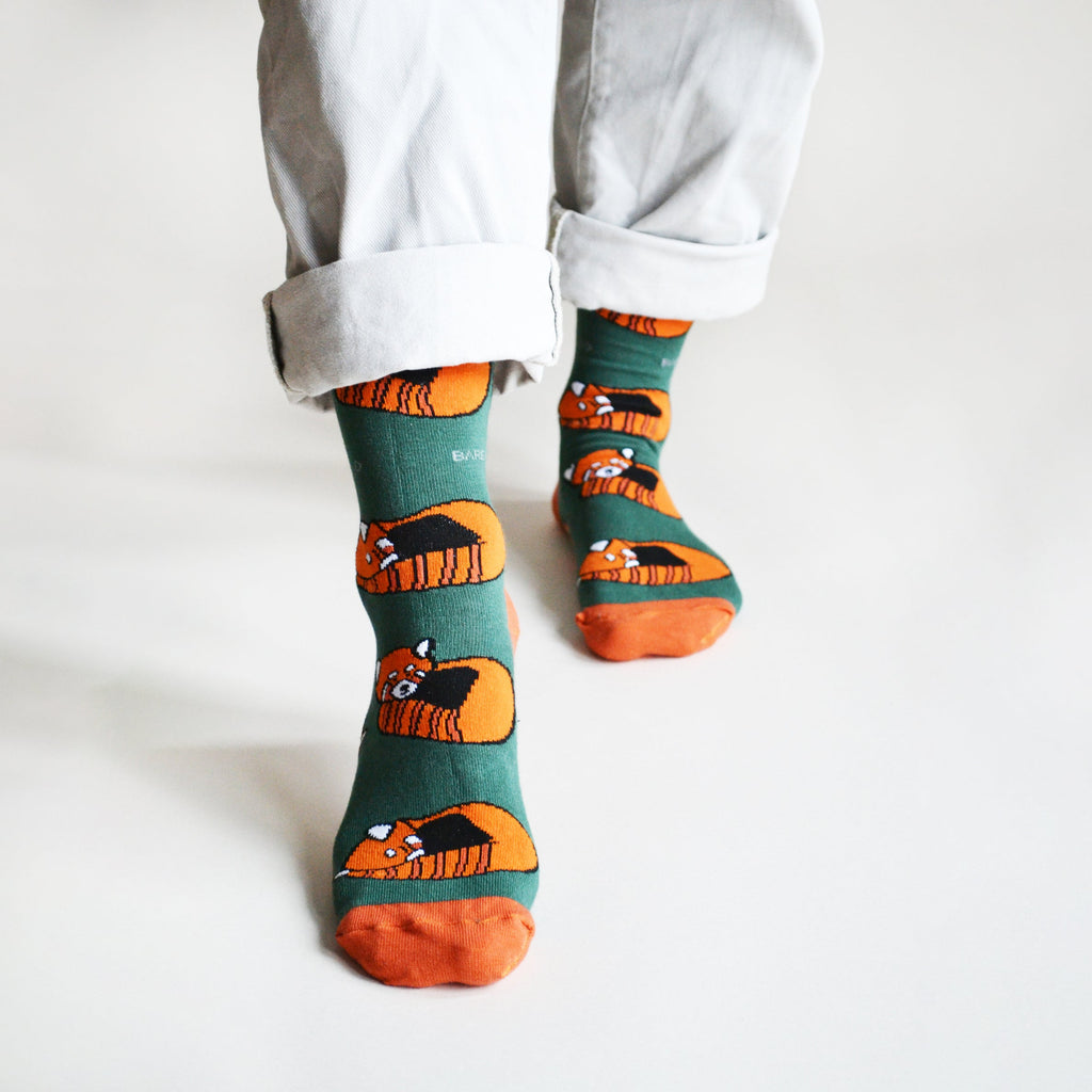 Red Panda Bamboo Socks