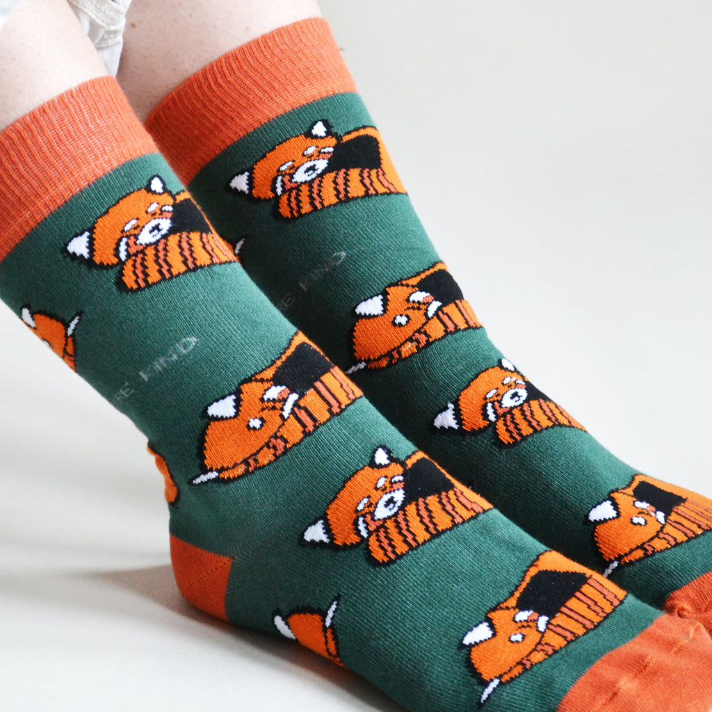 Red Panda Bamboo Socks