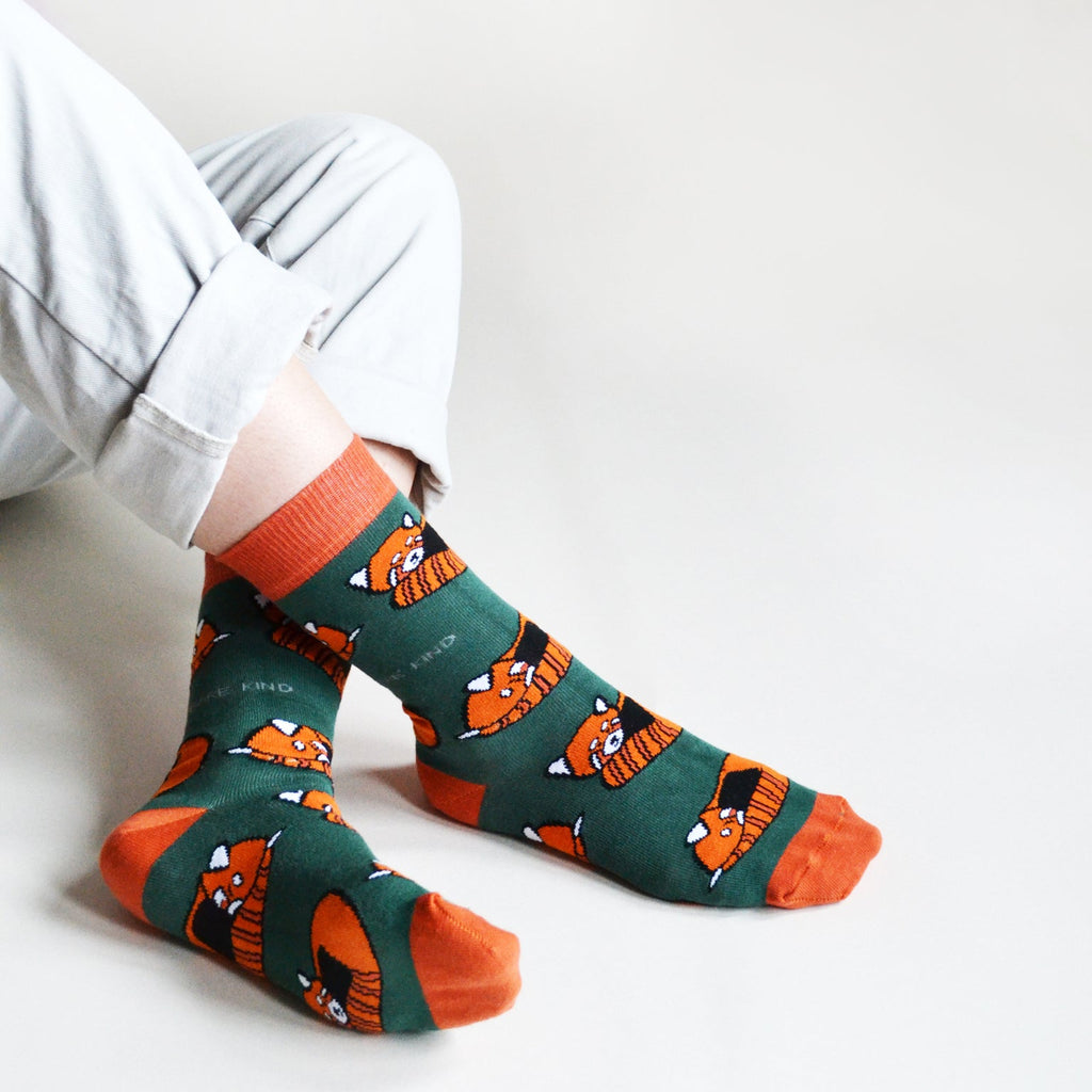 Red Panda Bamboo Socks