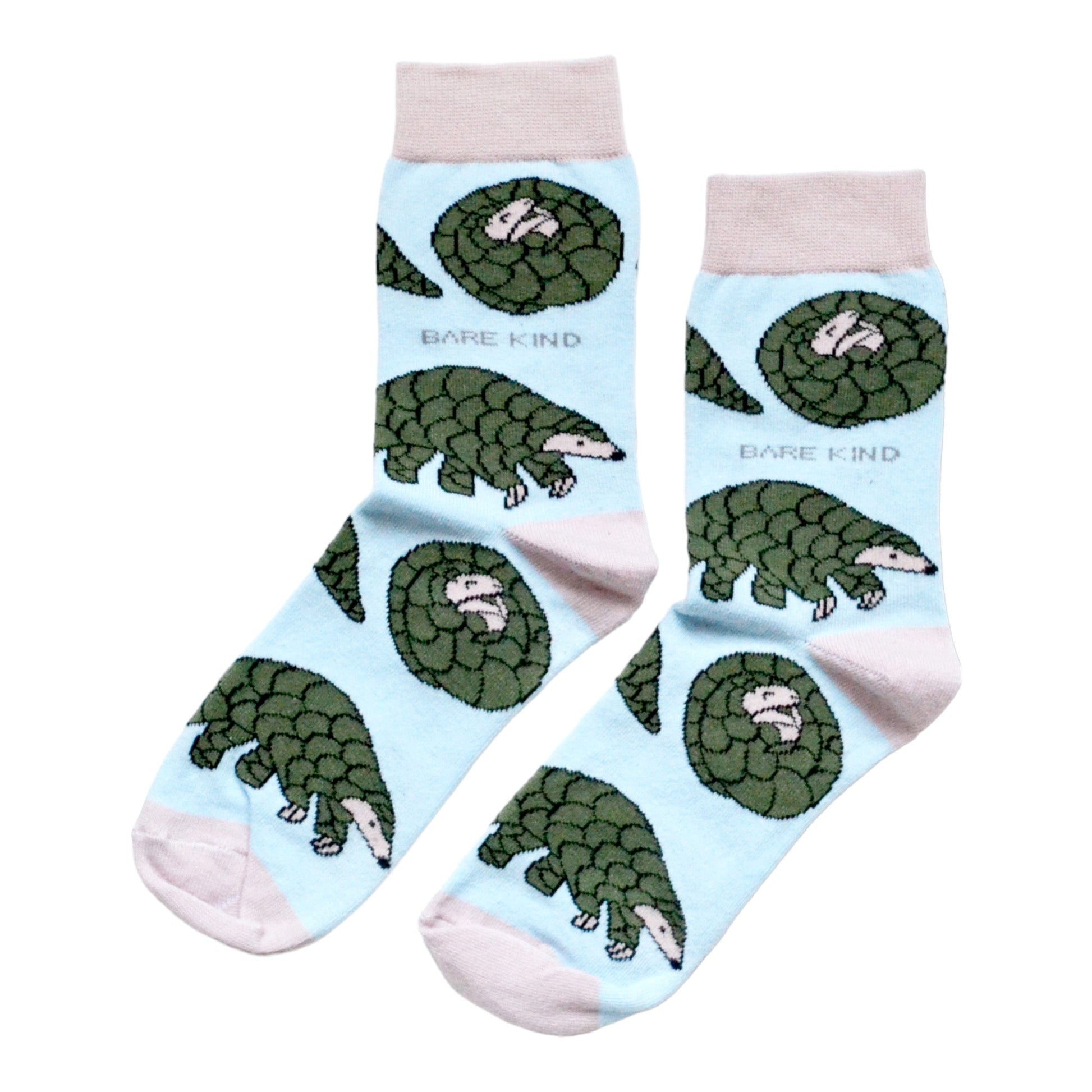 Save the Pangolins Bamboo Socks in Blue
