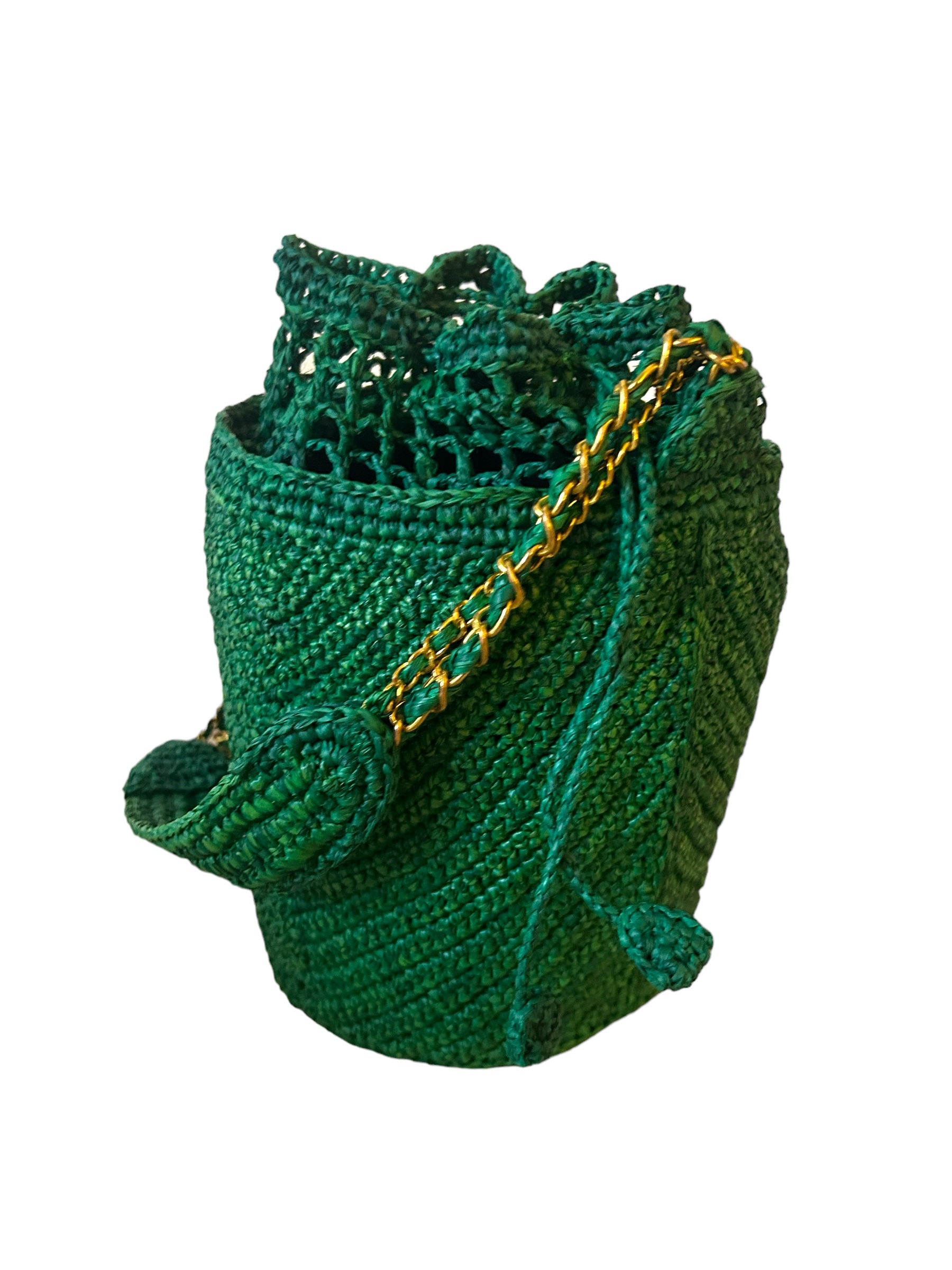 Buckety Raffia Bucket Bag