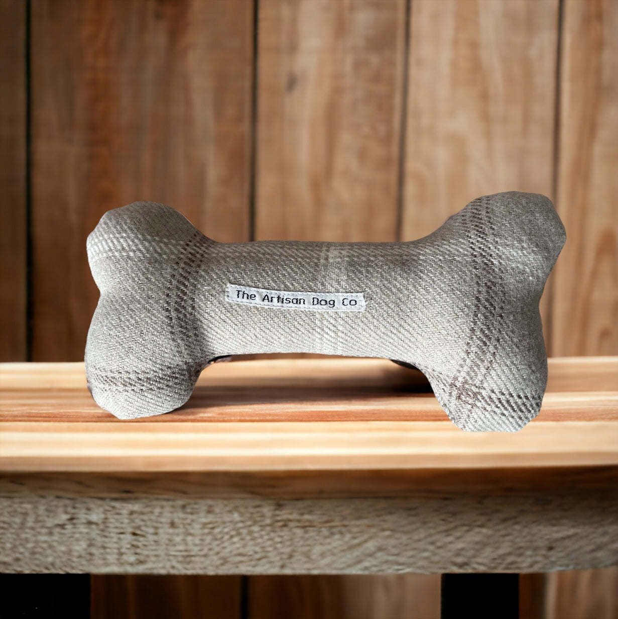 Handcrafted Squeaky Dog Bone Toy