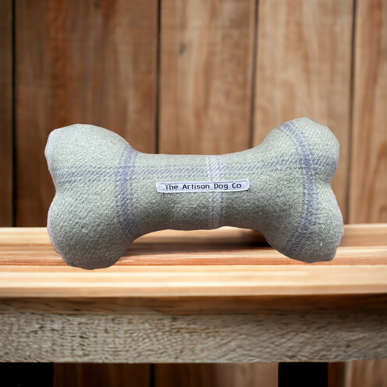 Handcrafted Squeaky Dog Bone in Choice of Fabrics