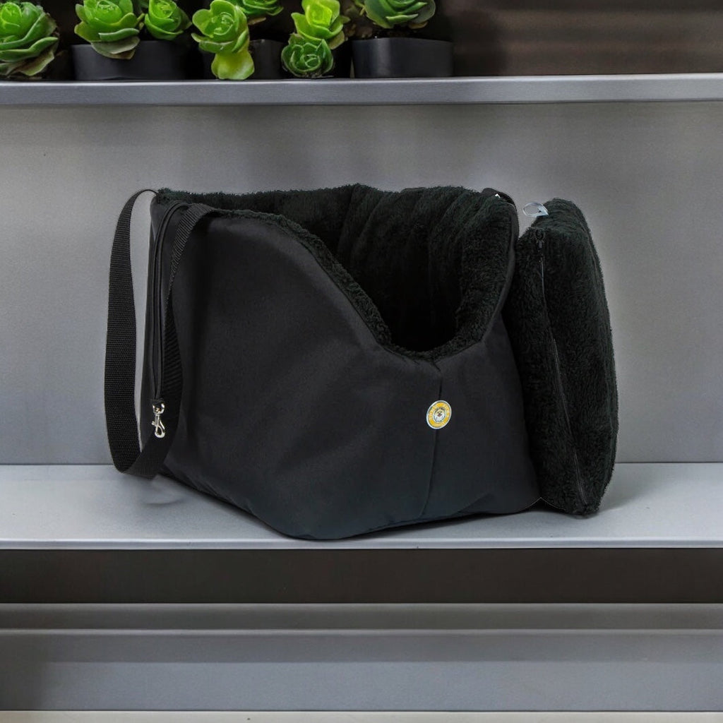 Black Luxury Rainy Bear Dog Carrier
