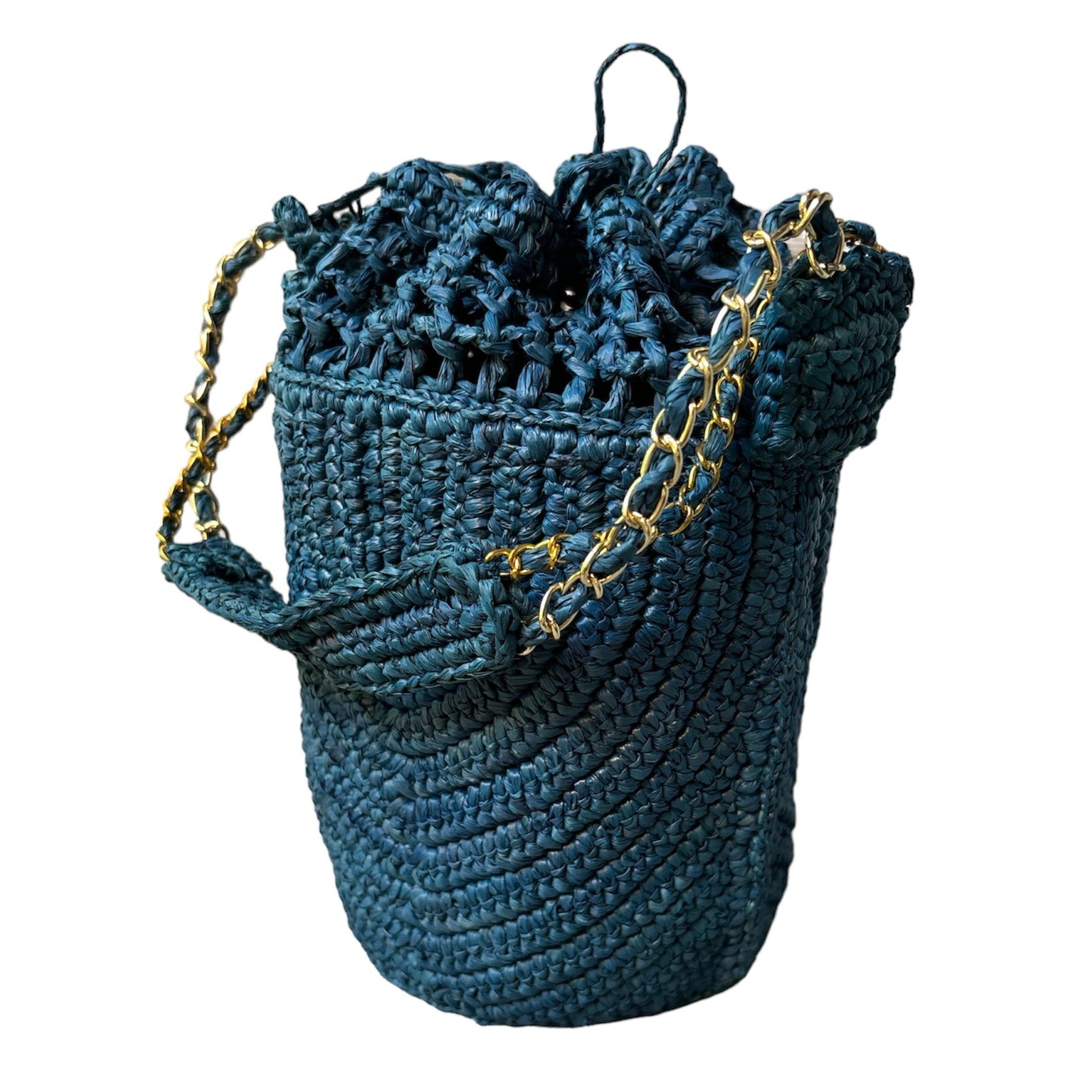 Buckety Raffia Bucket Bag