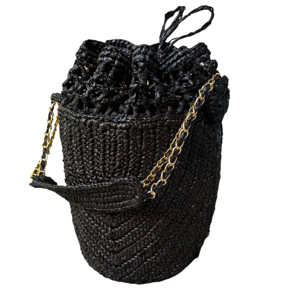 Buckety Raffia Bucket Bag