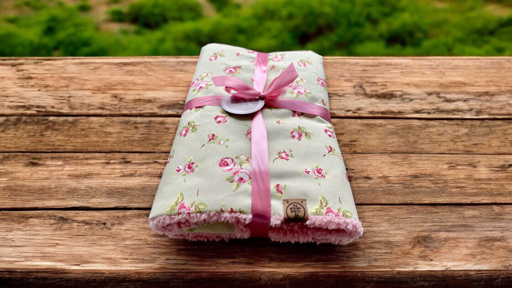 Luxury Handcrafted Dog Blanket in Floral