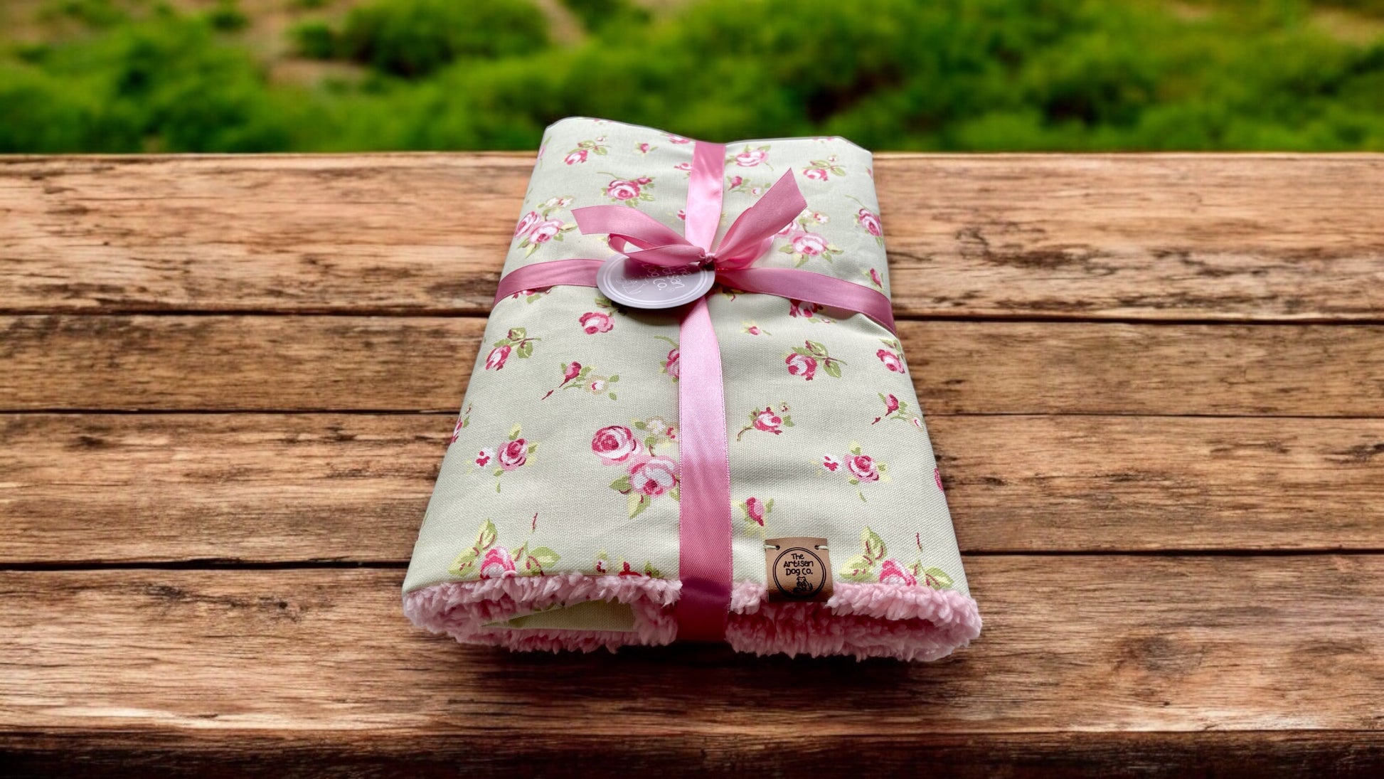 Luxury Handcrafted Dog Blanket in Floral