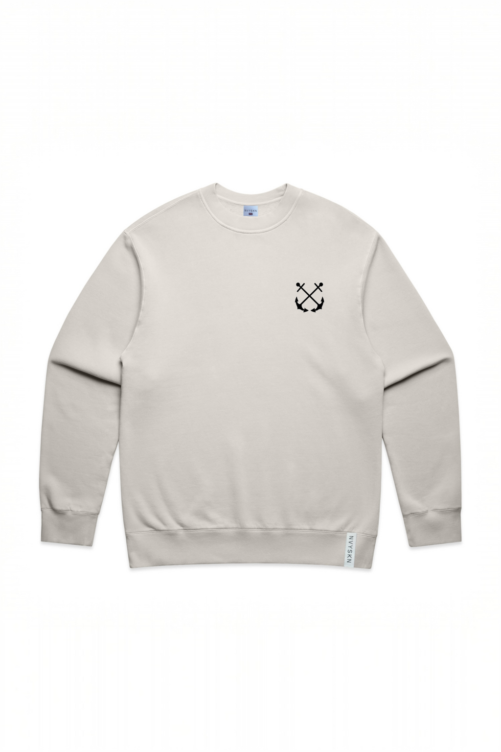Mens Crossed Anchor Jumper Navy