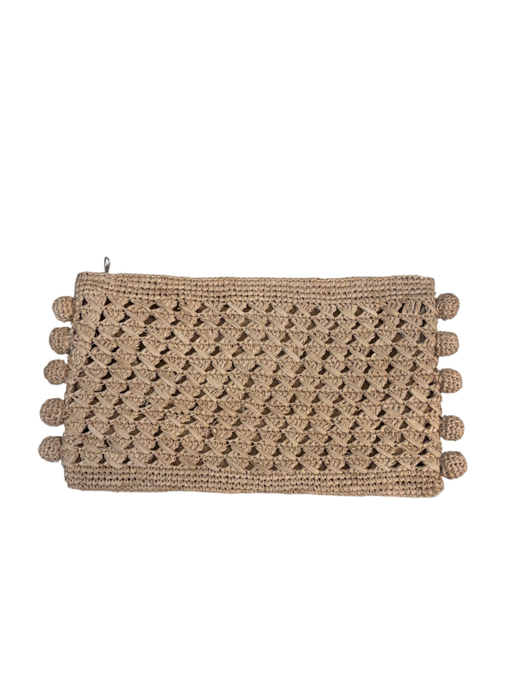 Boule Handcrafted Crochet Pouch in Natural Beige