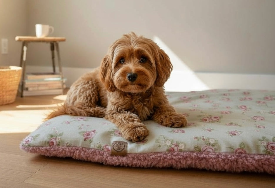 Double Sided Floral Pillow Bed for Dogs
