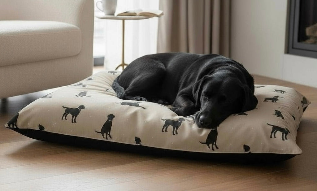 Double Sided Dog Bed Cushion with Walter Print