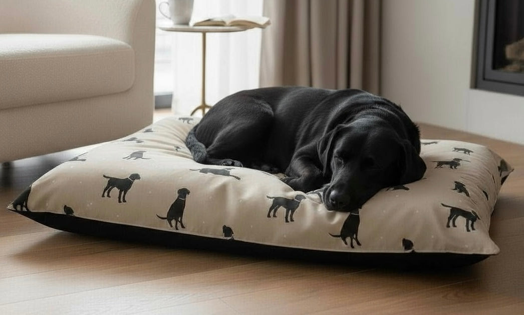Double Sided Dog Bed Cushion with Walter Print