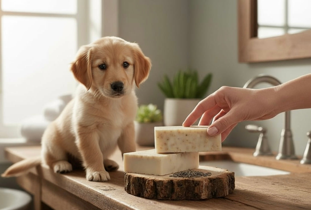 Oatmeal, Lemongrass and Lavender Dog Shampoo Bar