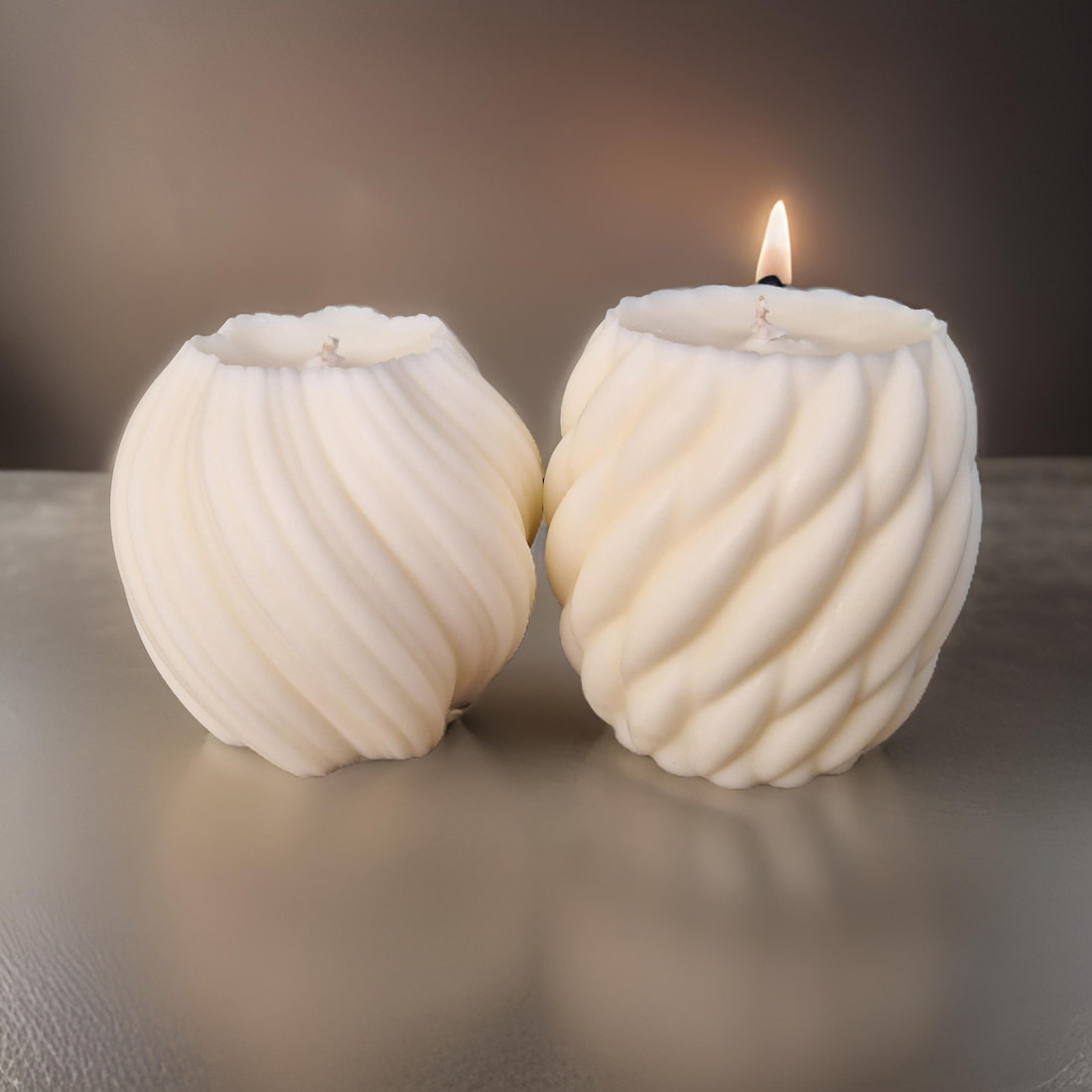 Natural Unscented Pillar Candles