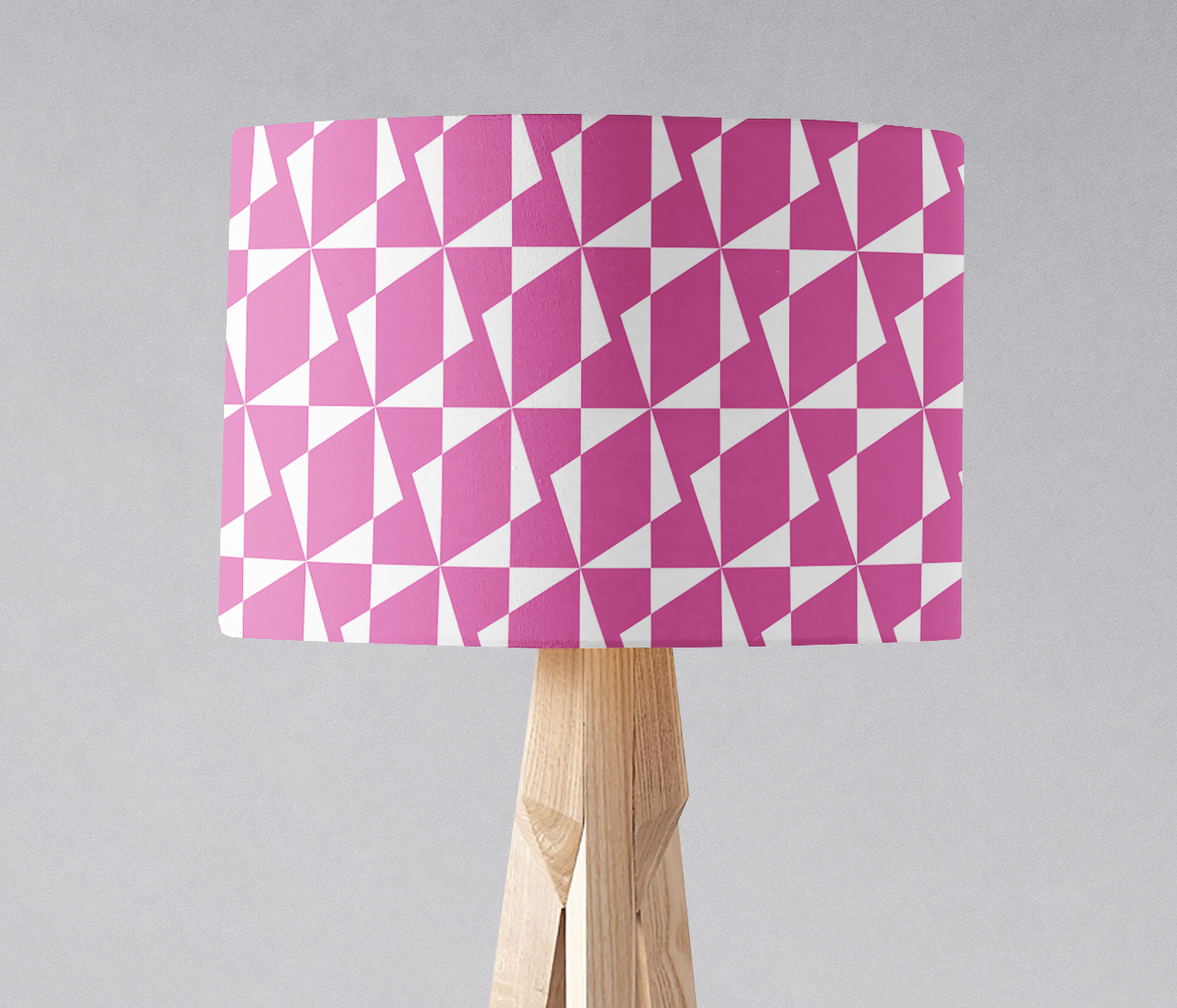 Pink Retro Geometric Lampshade for Ceiling or Table Lamp