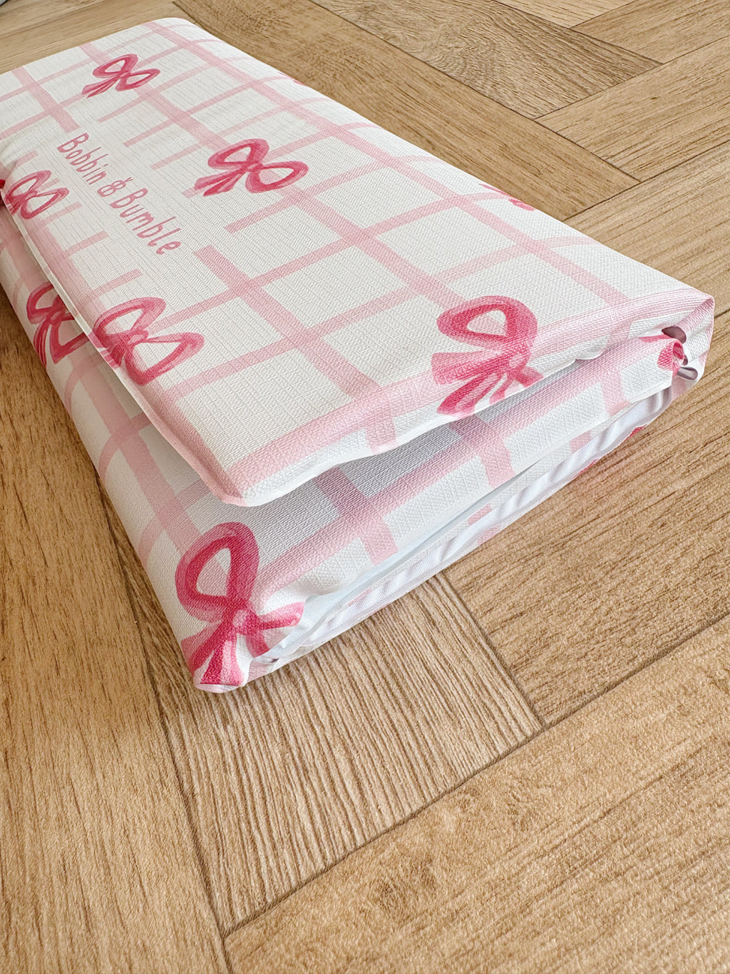 Travel Changing Mat - Pink Bows