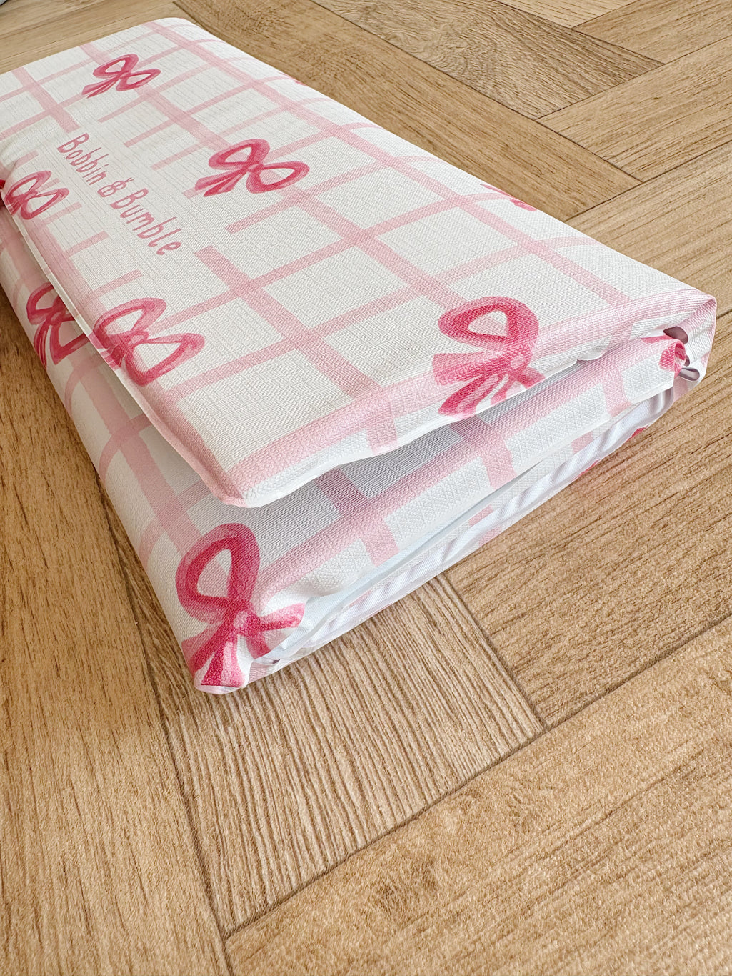 Travel Changing Mat - Pink Bows