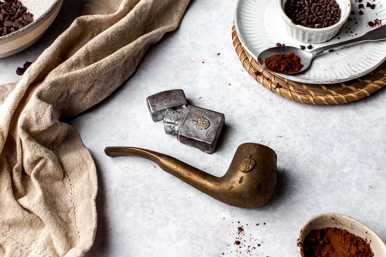 Chocolate Pipe and Lighter Gift Box