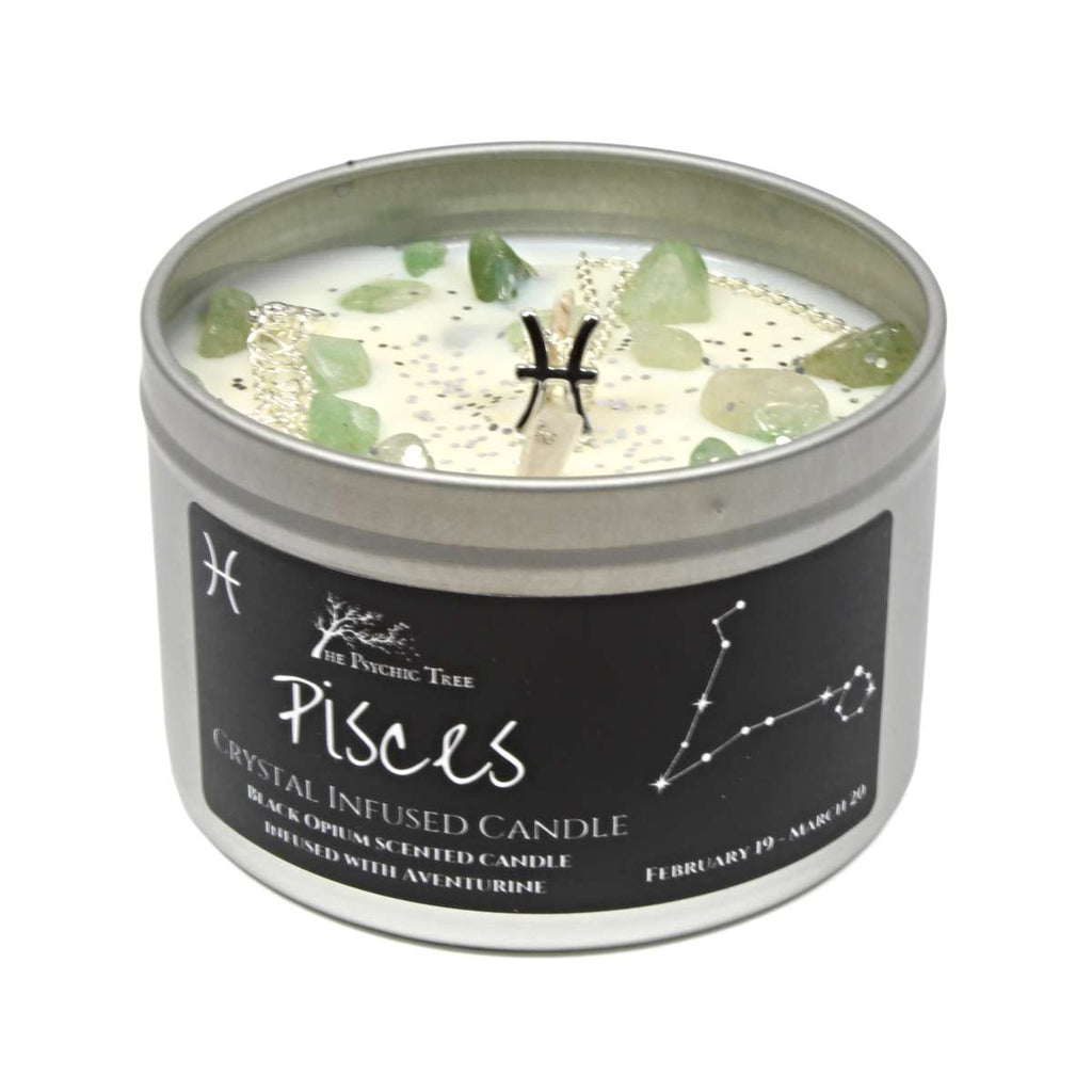 Pisces Crystal and Jewellery Scented Zodiac Candle
