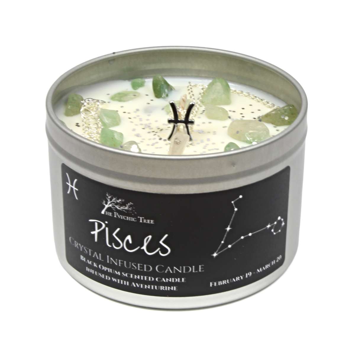 Pisces Crystal and Jewellery Scented Zodiac Candle