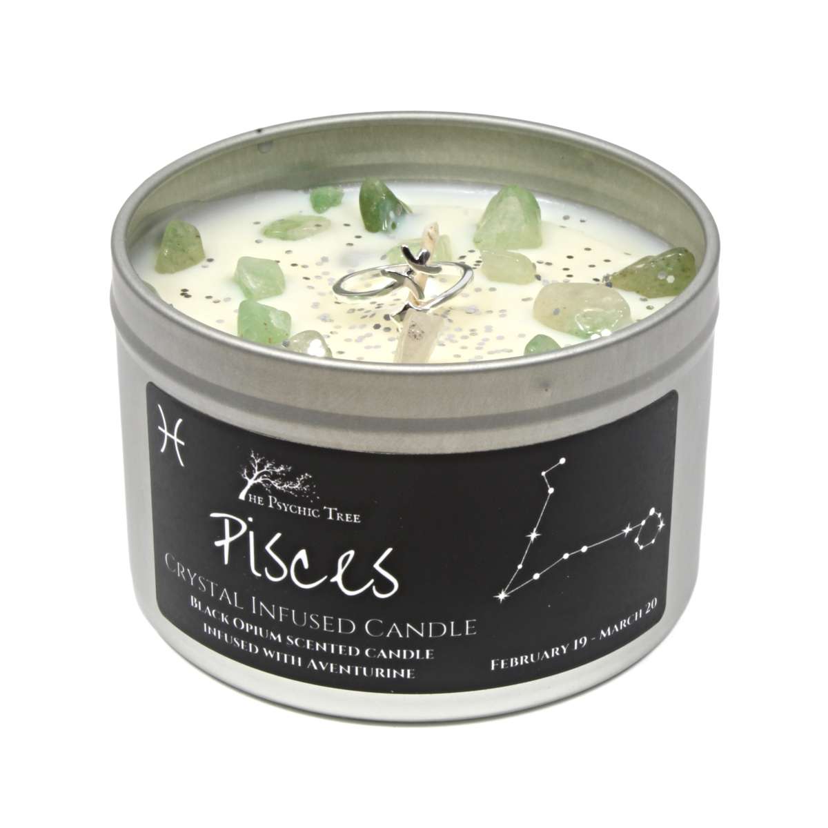 Pisces Crystal and Jewellery Scented Zodiac Candle