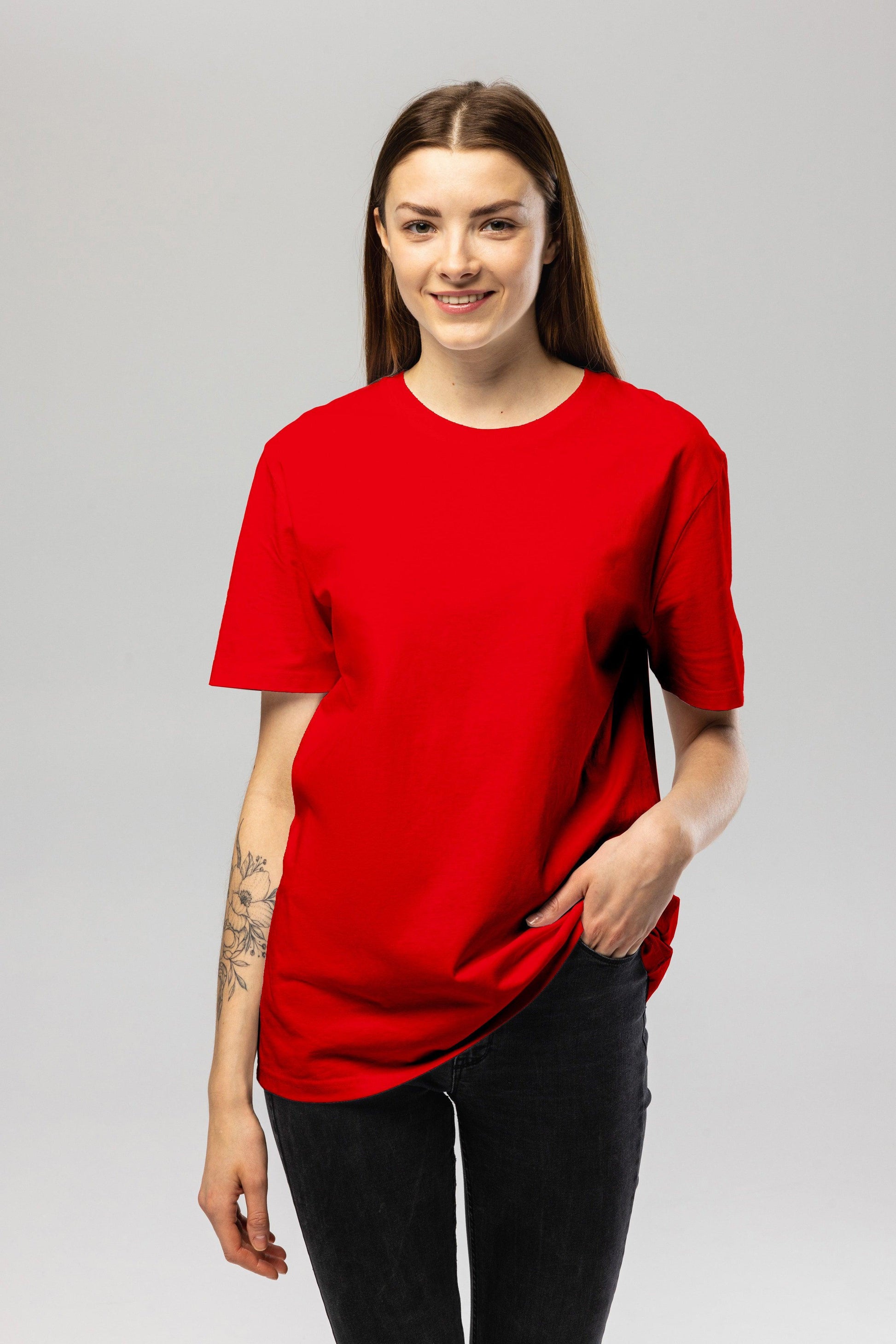 Red Organic Cotton T-Shirt Unisex