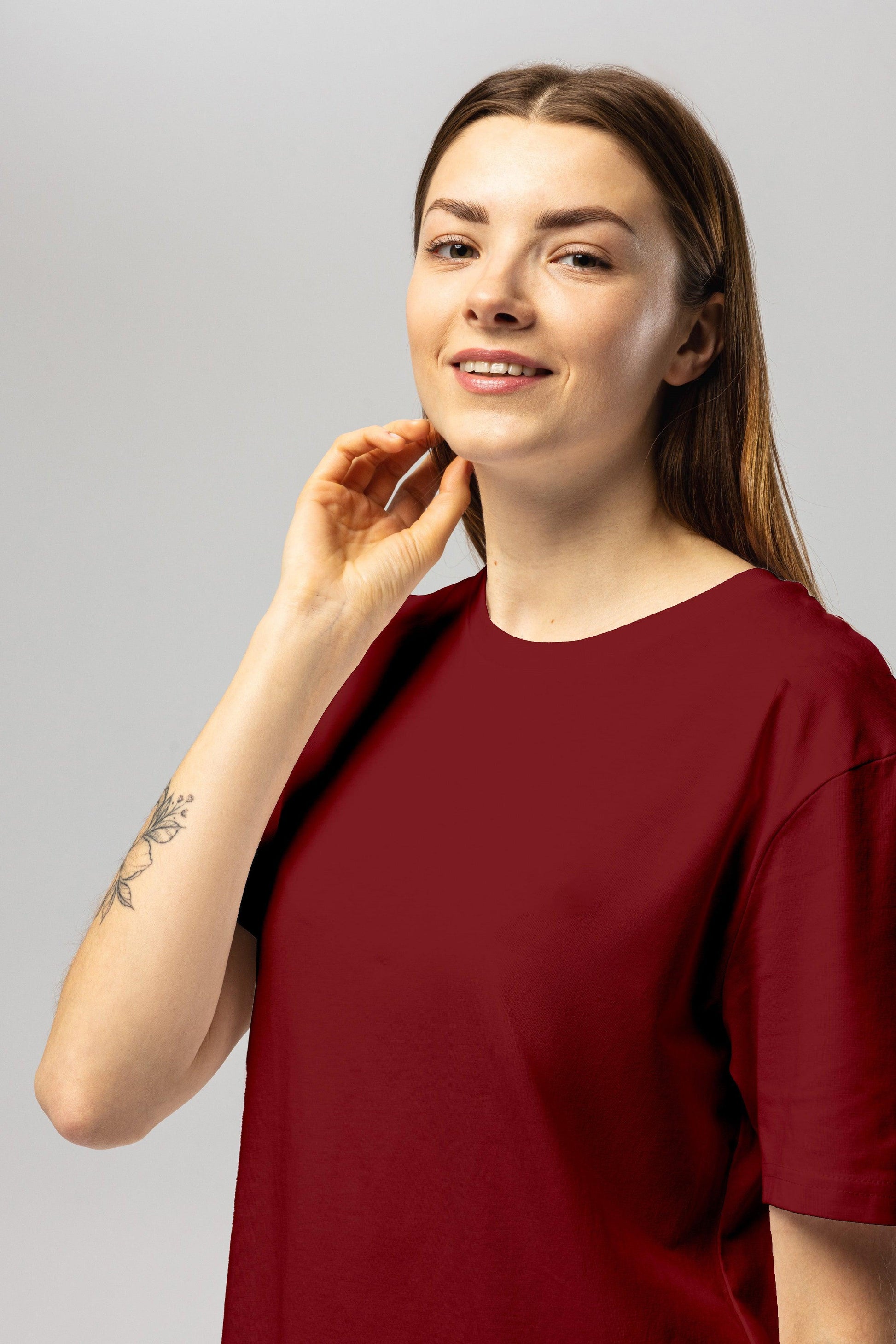 Burgundy Organic Cotton T-Shirt