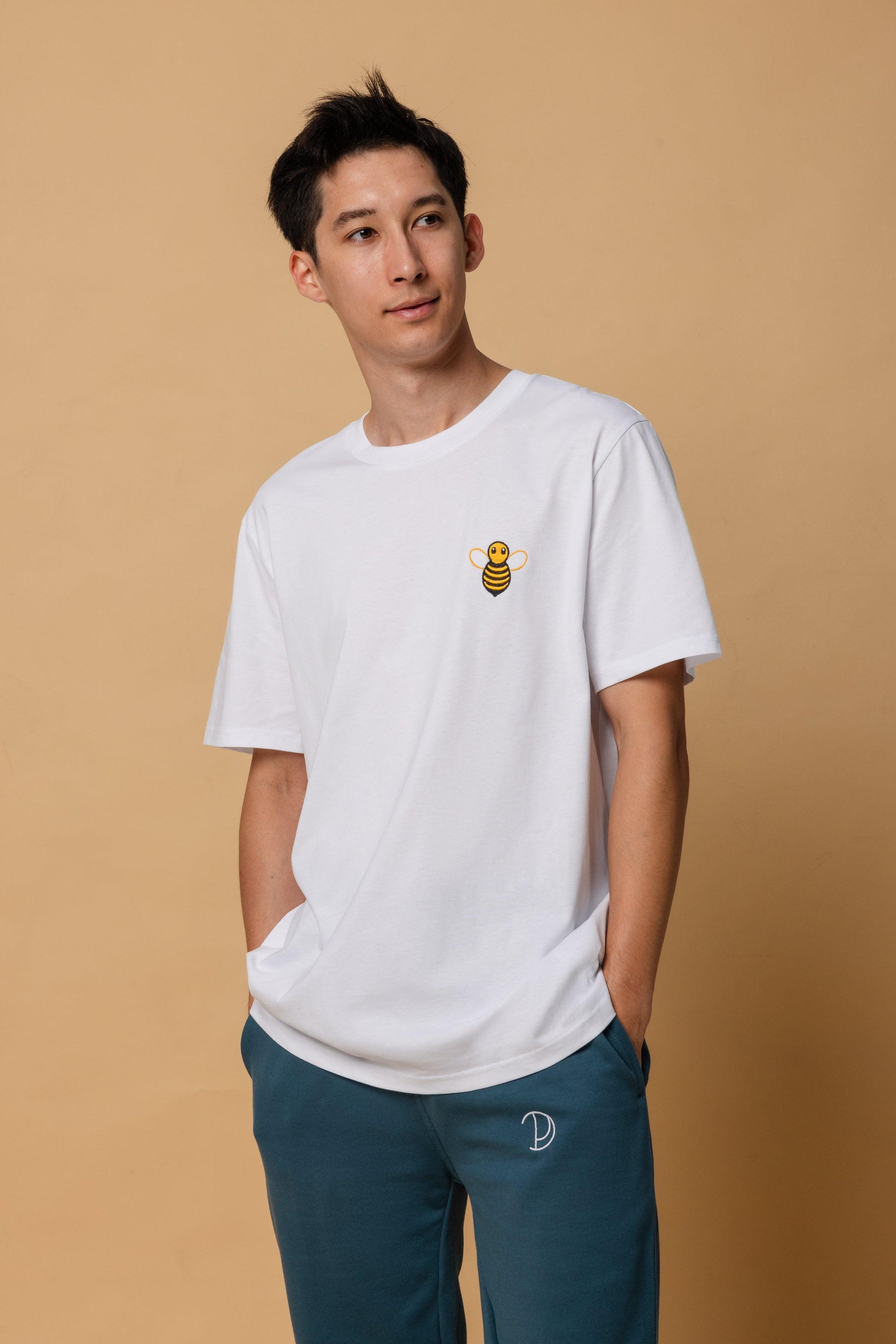 Organic Cotton Embroidered Bee T Shirt
