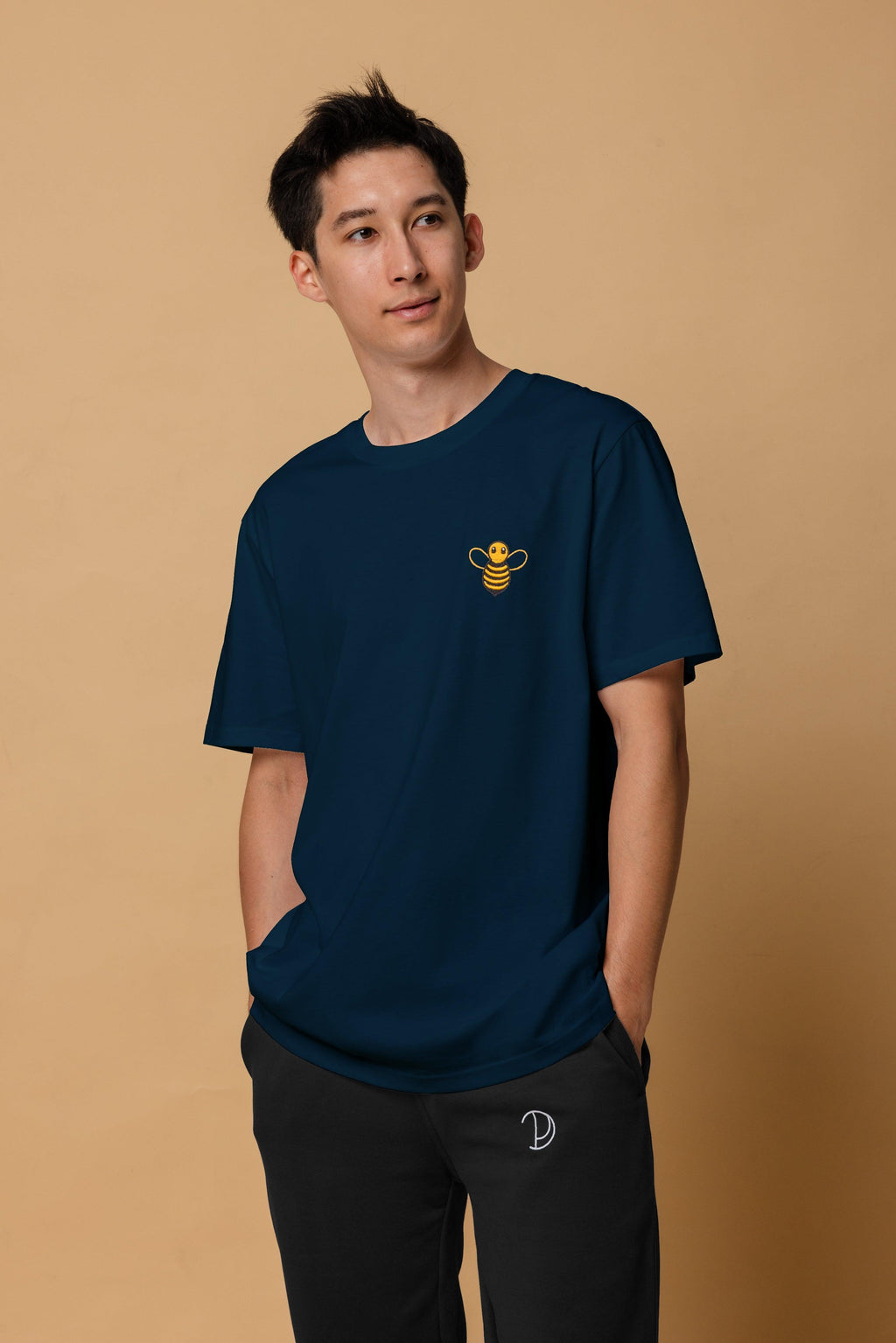 Organic Cotton Embroidered Bee T-Shirt