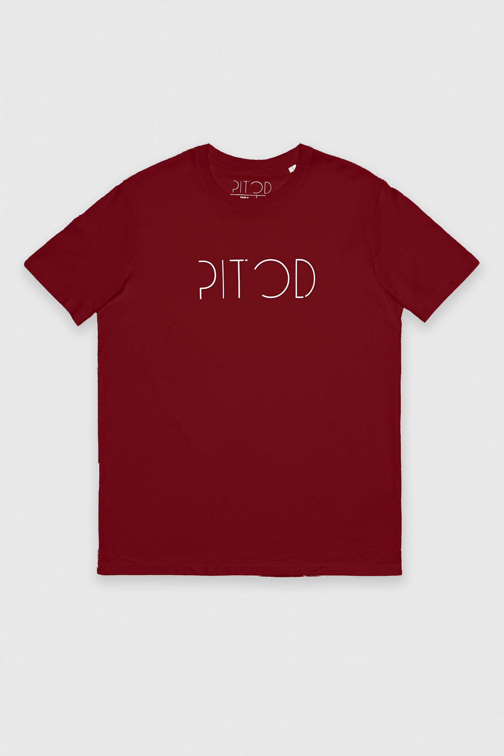 Organic Cotton Logo T-Shirt in Burgundy
