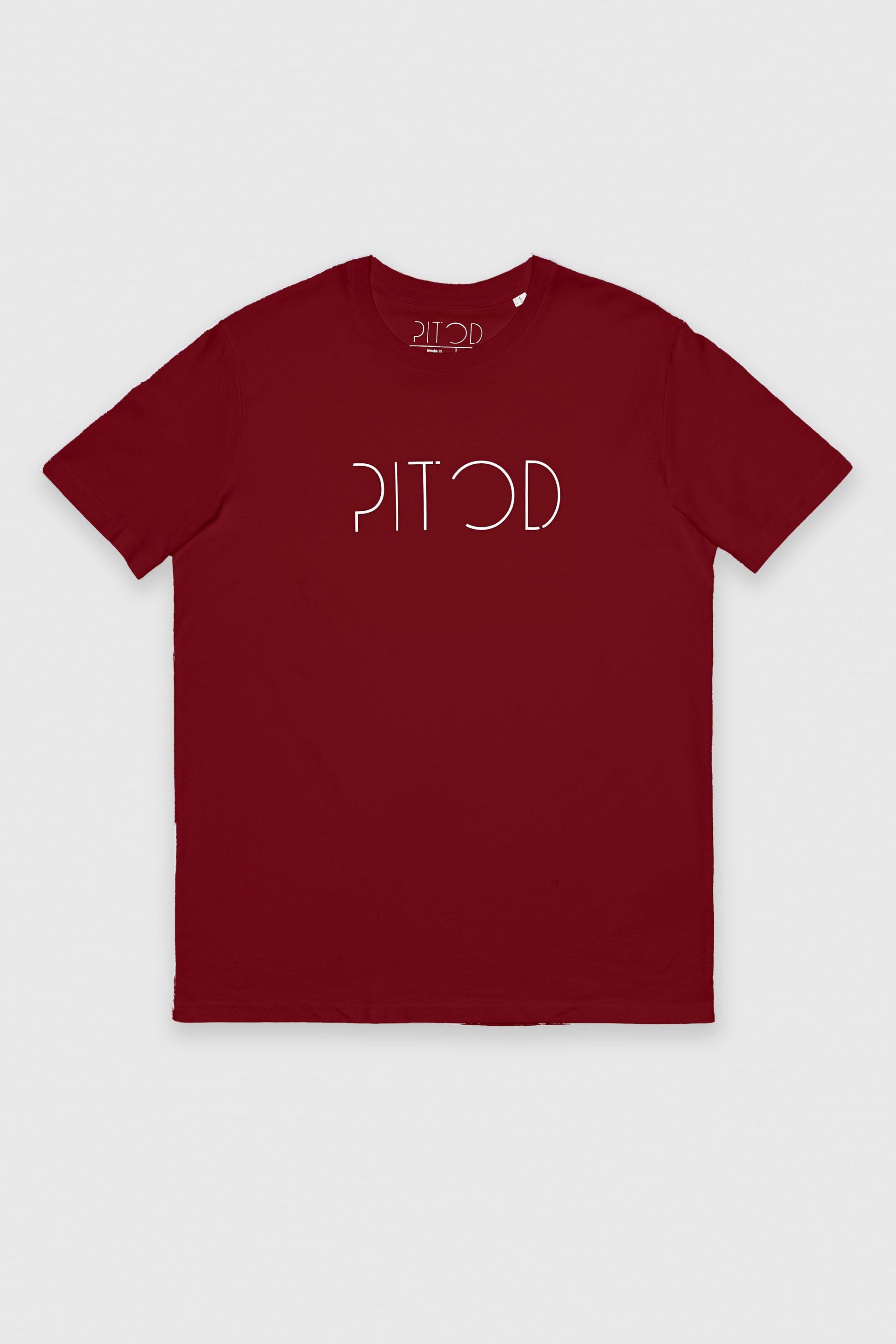 Organic Cotton Logo T-Shirt in Burgundy