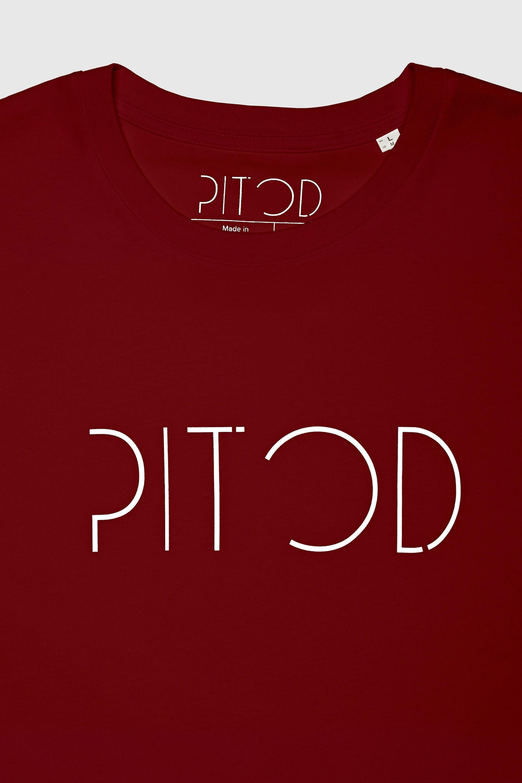 Organic Cotton Logo T-Shirt in Burgundy