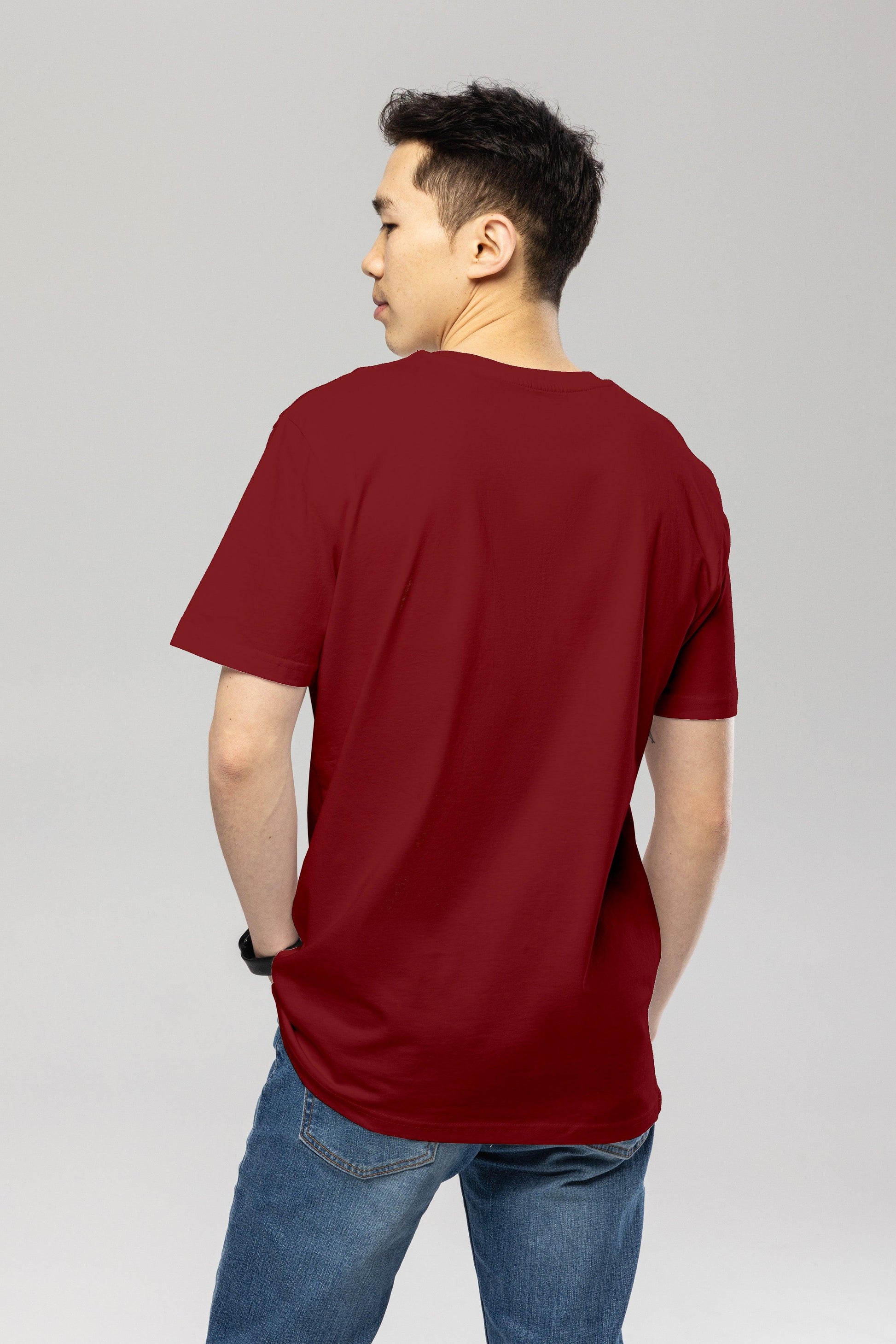 Organic Cotton Logo T-Shirt in Burgundy