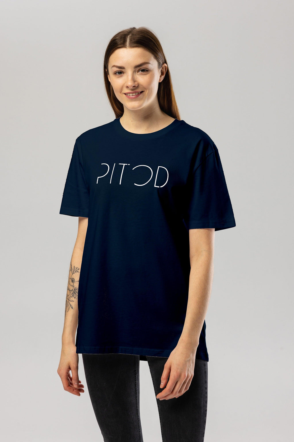 Organic Cotton Logo T Shirt Navy