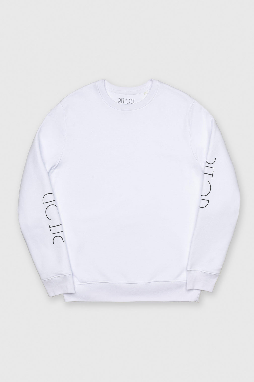 Organic Cotton Sleeve Sweatshirt in White