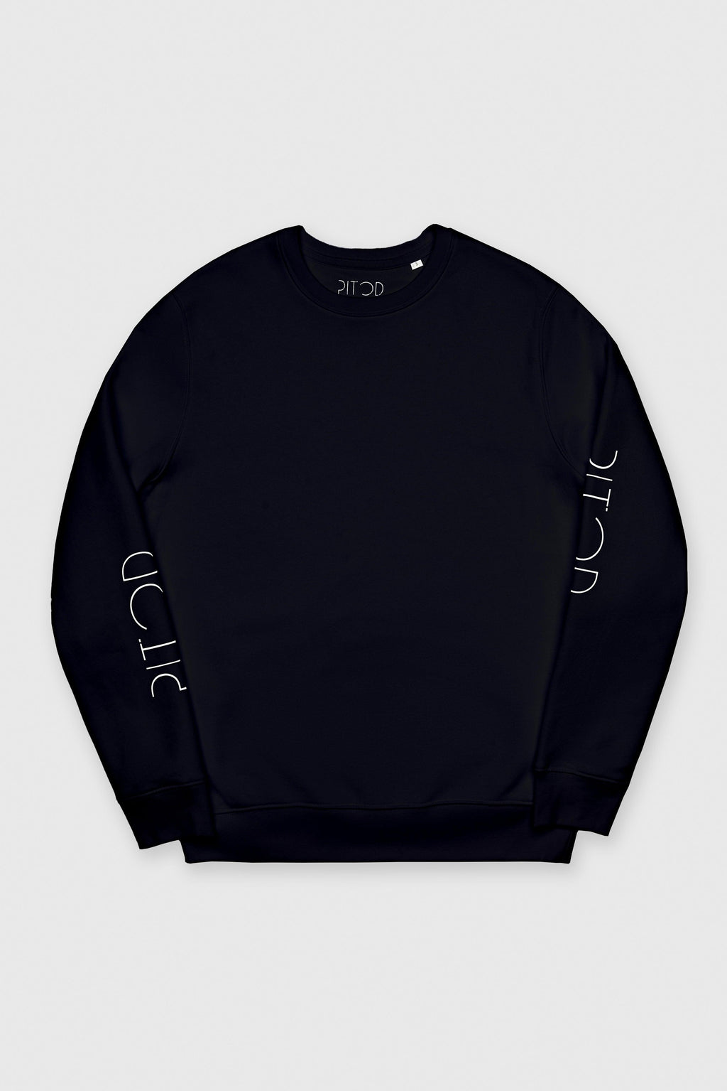 Organic Cotton Sleeve Sweatshirt in Black