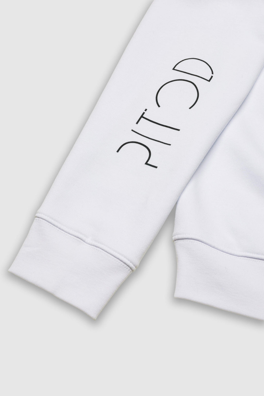 Organic Cotton Sleeve Sweatshirt in White