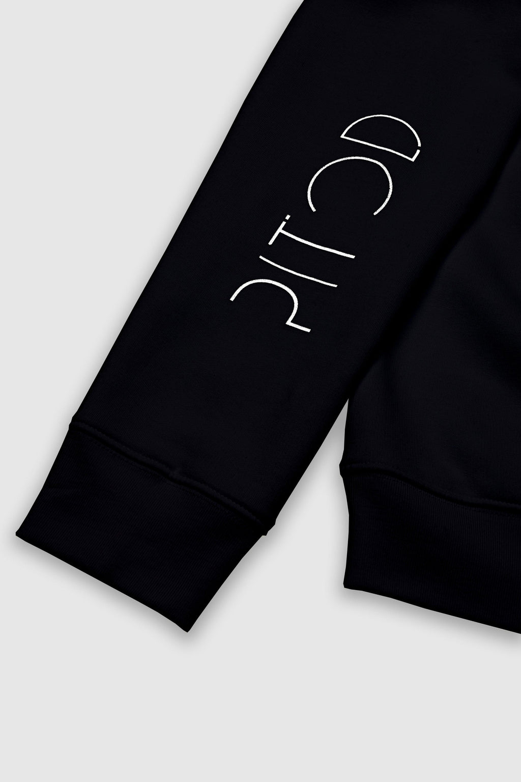 Organic Cotton Sleeve Sweatshirt in Black